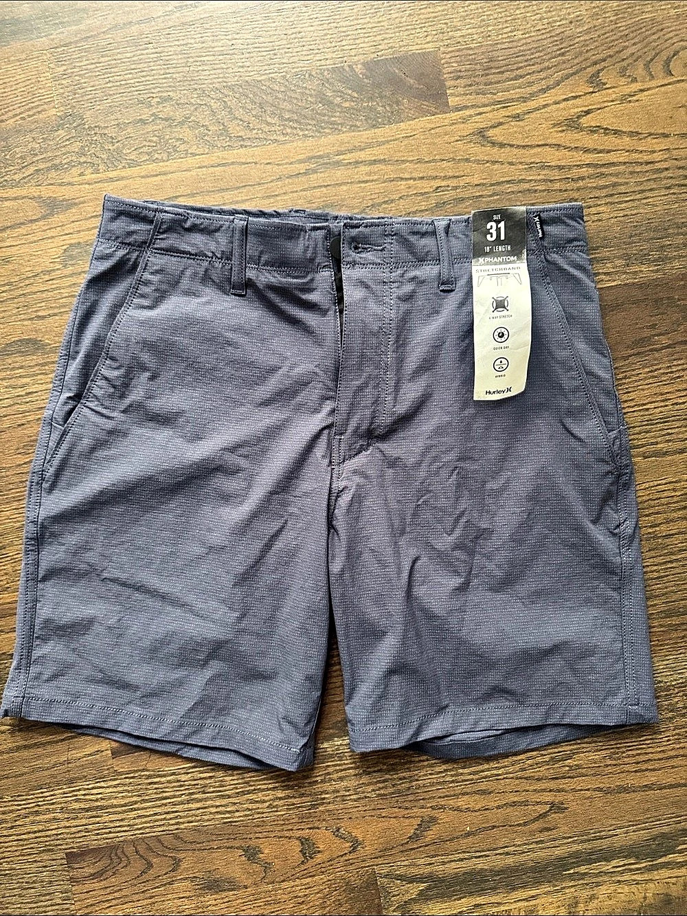 *NWT* Hurley Men’s Phantom Hybrid Board Shorts Slate Gray/Blue Waist 31